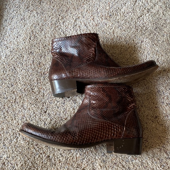 Amazing Billy Reid real python skin half zip boots - Picture 5 of 5